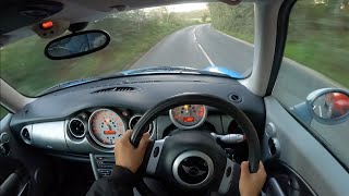 POV FIRST DRIVE IN MY STAGE 1 SUPERCHARGED R53 COOPER S 200BHP [upl. by Aicertal]