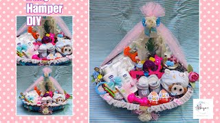 How to make Baby Hamper Baby Shower Gift Idea Hamper Divyas art gallery [upl. by Ragg]