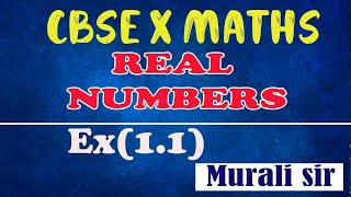 CBSE X MATHS REAL NUMBERS EX 11 [upl. by Kcirderfla227]