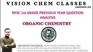 RPSC 1st GRADE PREVIOUS YEAR QUESTION ANALYSIS  ORGANIC CHEMISTRY  STARTEGY [upl. by Zachariah254]