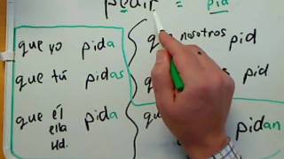 Pedir present tense subjunctive conjugation [upl. by Herwig834]