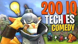 200 IQ Techies Comedy  DotA 2 Funny Moments [upl. by Koppel]