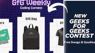 Geeks For Geeks New Weekly Program  Gfg Coding Contest  Free Swags amp Goodies  Apply Now [upl. by Notlit]