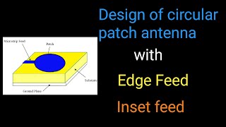 design equations for circular patch antenna  microstrip circular inset feed patch antenna design eq [upl. by Nimaynib]