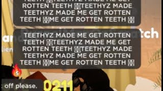 ROTTEN TEETH IN TEETHYZ  ROBLOX Trolling [upl. by Esilahc]