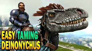 Ark HOW TO TAME DEINONYCHUS Easy Egg Locations Ark Survival Evolved Valguero DLC [upl. by Inahc]