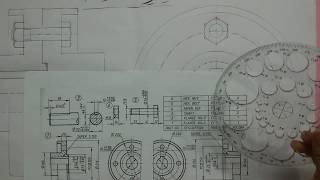 Flange coupling Manual Drafting Part6 [upl. by Affra]