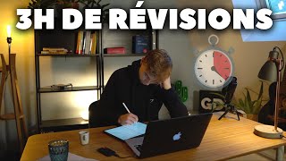 On RÉVISE 3H ensemble  Study with Me  révisions en temps réel avec musique  Grégoire Dossier [upl. by Meares]