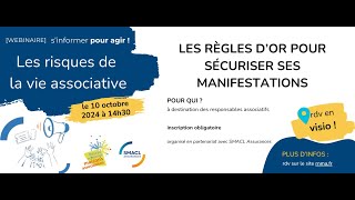 WEBINAIRE Les règles d’or pour sécuriser ses manifestations [upl. by Atiuqehs]