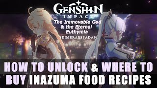 Genshin Impact All Purchasable Inazuma Food Recipes [upl. by Liz]