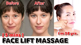 5MIN FACE LIFT MASSAGE  NO TALKING  Facial Massage [upl. by Eustasius861]