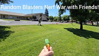 Random Blasters Nerf War with Friends Gameplay Footage [upl. by Karim]