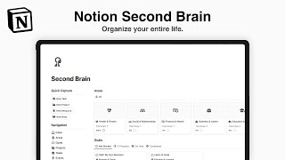 Notion Second Brain Organize Your Life and Boost Productivity [upl. by Dimitri]