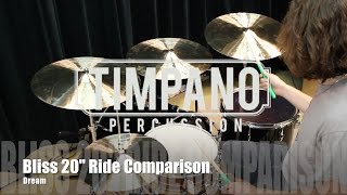 Dream Bliss 20quot Cymbal Comparison Ride Crashride Paper Thin [upl. by Kyla]