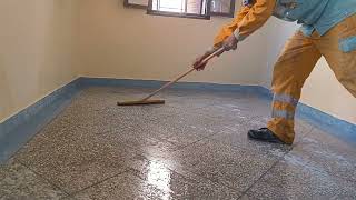 How to clean terrazzorestore terrazzo tiles to their original color [upl. by Grunberg159]