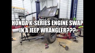 Honda KSeries Engine Swap in a Jeep Wrangler [upl. by Innavoj]