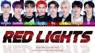 Stray Kids 강박 Red Lights OT8 Ver Lyrics Color Coded Lyrics HANROMENG [upl. by Aniroc897]