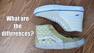 Overview Comparison Review of the Vans Skate Classics Sk8Hi VS the Vans Pros Sk8Hi [upl. by Otto927]