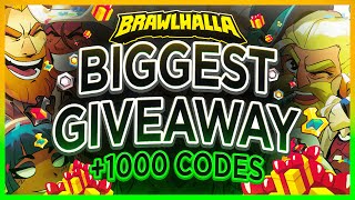 Brawlhallas BIGGEST Code Giveaway 1000 [upl. by Aneer]