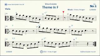 Theme in F  Viola Lesson  12l06i00 [upl. by Anyah]