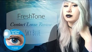 ☁REVIEW FreshTone Sky Blue Super Naturals Contact Lenses☁ [upl. by Anglim365]