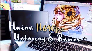 TABLET Unboxing amp Review HUION H640P  A Great Tablet for Beginners  MissKerrieJ [upl. by Nitsyrc]