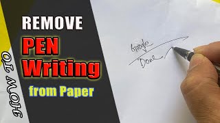 how to erase pen writing from paper [upl. by Eidnar]