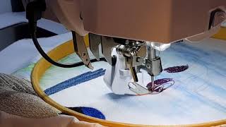 How to sew free motion on a regular Sewing Machine Bernina Stitch Regulator [upl. by Mascia]