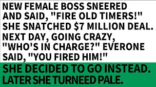 New female boss smirked Fire all old timers and stole 7 million deal then turned pale la [upl. by Criswell]