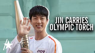 BTS’ Jin Carries OLYMPIC TORCH Amid Cheers Ahead Of 2024 Paris Games [upl. by Micaela]