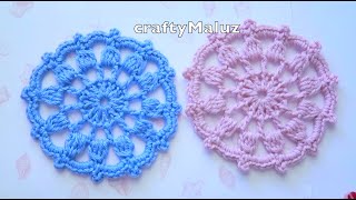 CROCHET TUTORIAL Carpeta tejida paso a paso  Motivos de crochet  tapete a crochet paso a paso [upl. by Tyre]