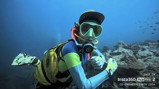 Diving with Insta360 Ace Pro 2 Clarity Zoom at Alhambra Rock aka Hin Plearng Thailand [upl. by Stevens]