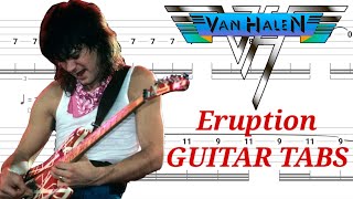 Van Halen  Eruption  Play Along GUITAR TABS  Tutorial  Lesson [upl. by Rehpotisrhc]