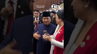 Momen Puan Maharani Foto Bareng dengan Presiden Prabowo shorts ZTV [upl. by Lehcim]