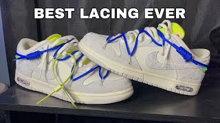 HOW TO LACE SECOND OFFWHITE DUNK LACE BEST WAY [upl. by Odradlig]