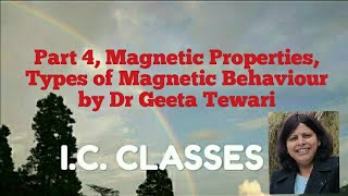 Part 4 Magnetic Properties Types of Magnetic SubstancesBehaviour in Hindi by Dr Geeta Tewari B Sc [upl. by Dunton]