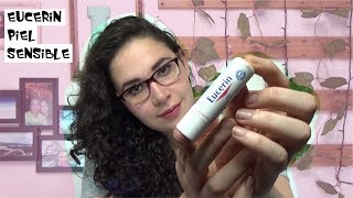 PROBANDO BÁLSAMO LABIAL EUCERIN PIEL SENSIBLE  Easywithlu [upl. by Tod682]