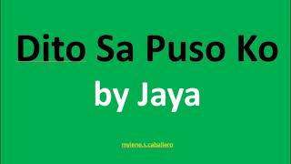 Dito Sa Puso Ko by Jaya Lyrics  1999 [upl. by Aihsinat]