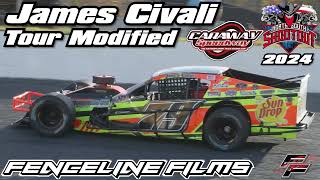 James Civali Tour Modified Caraway Speedway North South Shootout 2024 [upl. by Anul]