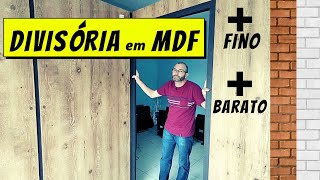 CRB206  Parede Divisória em MDF de 6 mm bem mais barato [upl. by Berke]