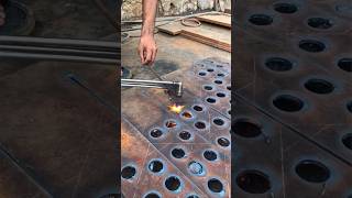 The hole with gas cutter stickwelding cuttingskills cuttingtorch [upl. by Oates]