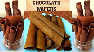 Chocolate wafers recipe घर पर बच्चों के लिए खास रेसिपी चॉकलेट वेफर्स [upl. by Itra]