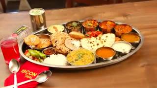 Best Gujarati thali in Ahmedabad Iscon thal [upl. by Isahella]