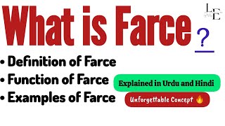 FarceDefinitionEnglish Grammar Functions of FarceLiterary Forms in English Literature [upl. by Nika940]