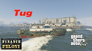 GTA V Online TUG NOVO BARCO DE REBOQUE DLC Finance and Felony [upl. by Lila]