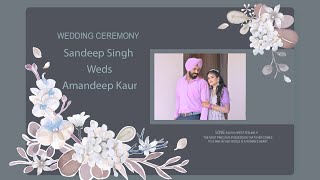 Wedding Ceremony of Sandeep Singh Weds Amandeep Kaur Live By Bitta Studio Qadian M 9878042495 [upl. by Garate]