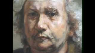 Pim Kops  Mirrored copies of Rembrandt selfportraits [upl. by Nawat]