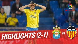 Resumen de UD Las Palmas vs Valencia CF 21 [upl. by Cornia]