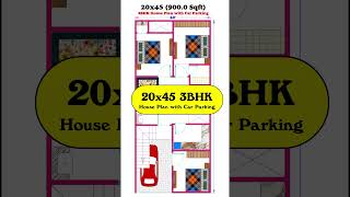 20x45 house design  2045 house plan east Facing  20x45 house design with car Parking [upl. by Peltier]