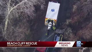 Man rescued from Lake Michigan beach at Warnimont Park [upl. by Blanka]